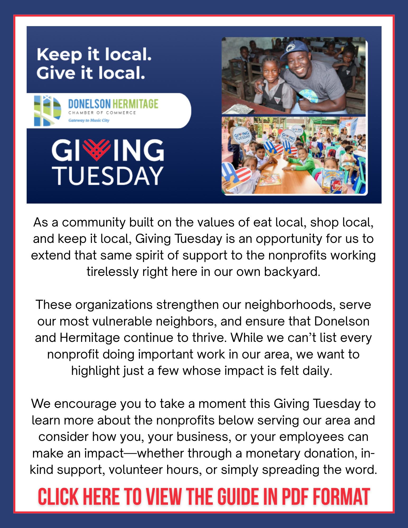 Dh Chambers 2025 DH Chamber Giving Tuesday Non-Profit Guide - Donelson-Hermitage ...